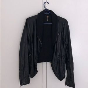 Free People Vegan Leather Moto Jacket